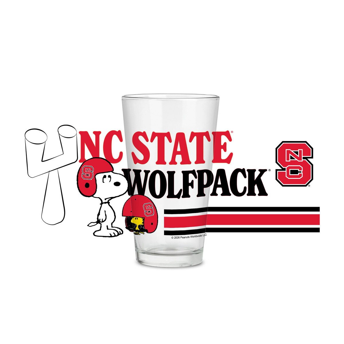 Peanuts 16oz. Pint Glass